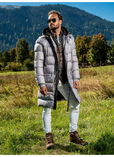 Kabát Redrum Ridge Puffer Grey – šedá péřová bunda Kabát Redrum Ridge Puffer Grey – šedá péřová bunda