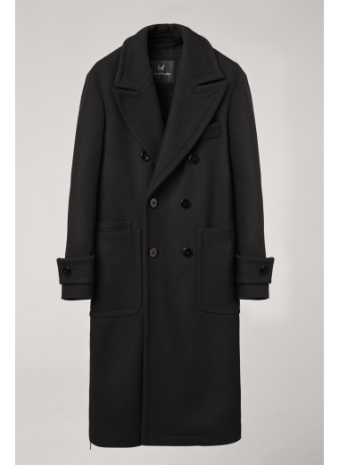 LONG FLARED COAT BLACK LONG FLARED COAT BLACK