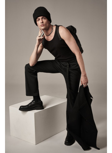 KALHOTY WIDE PANTS BLACK