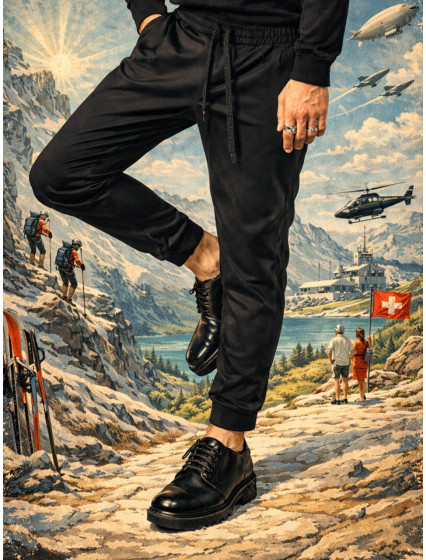 Kalhoty Trapeze Pants Black Kalhoty Trapeze Pants Black