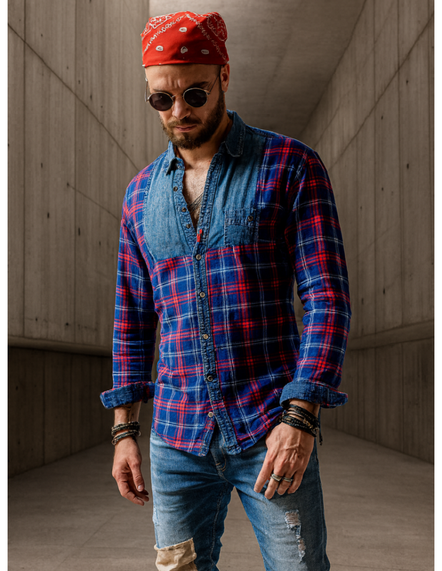 KOSZULA WESTERN PATCHWORK 1