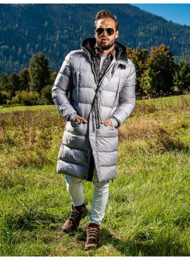 Kabát Redrum Ridge Puffer Grey – šedá péřová bunda Kabát Redrum Ridge Puffer Grey – šedá péřová bunda