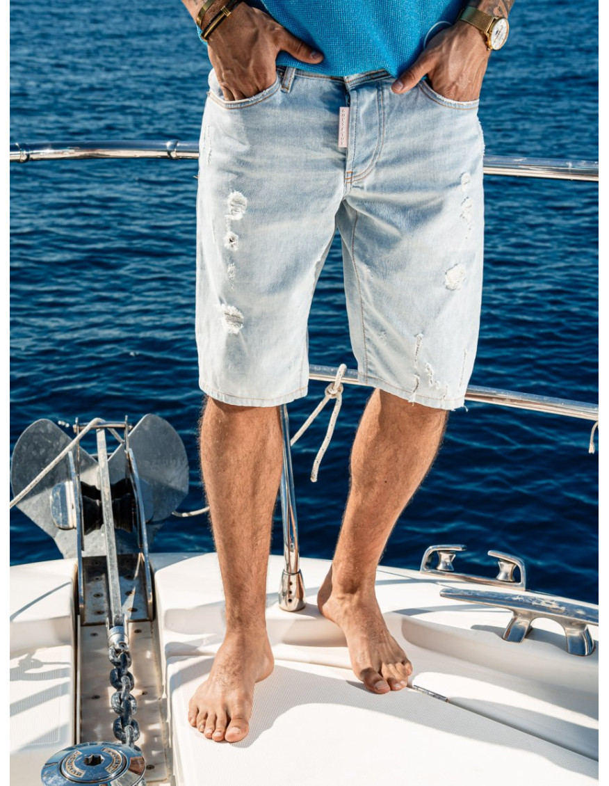 SZORTY MONSUN FADE JEANS CUT OFF 