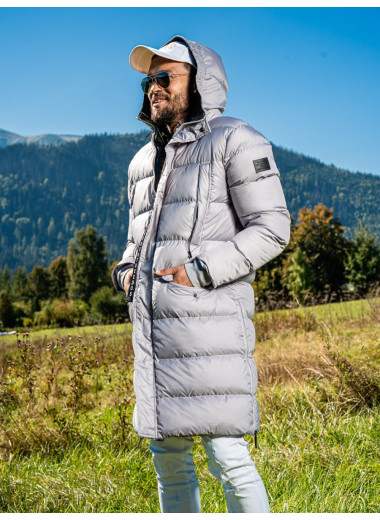 Kabát Redrum Ridge Puffer Grey – šedá péřová bunda Kabát Redrum Ridge Puffer Grey – šedá péřová bunda